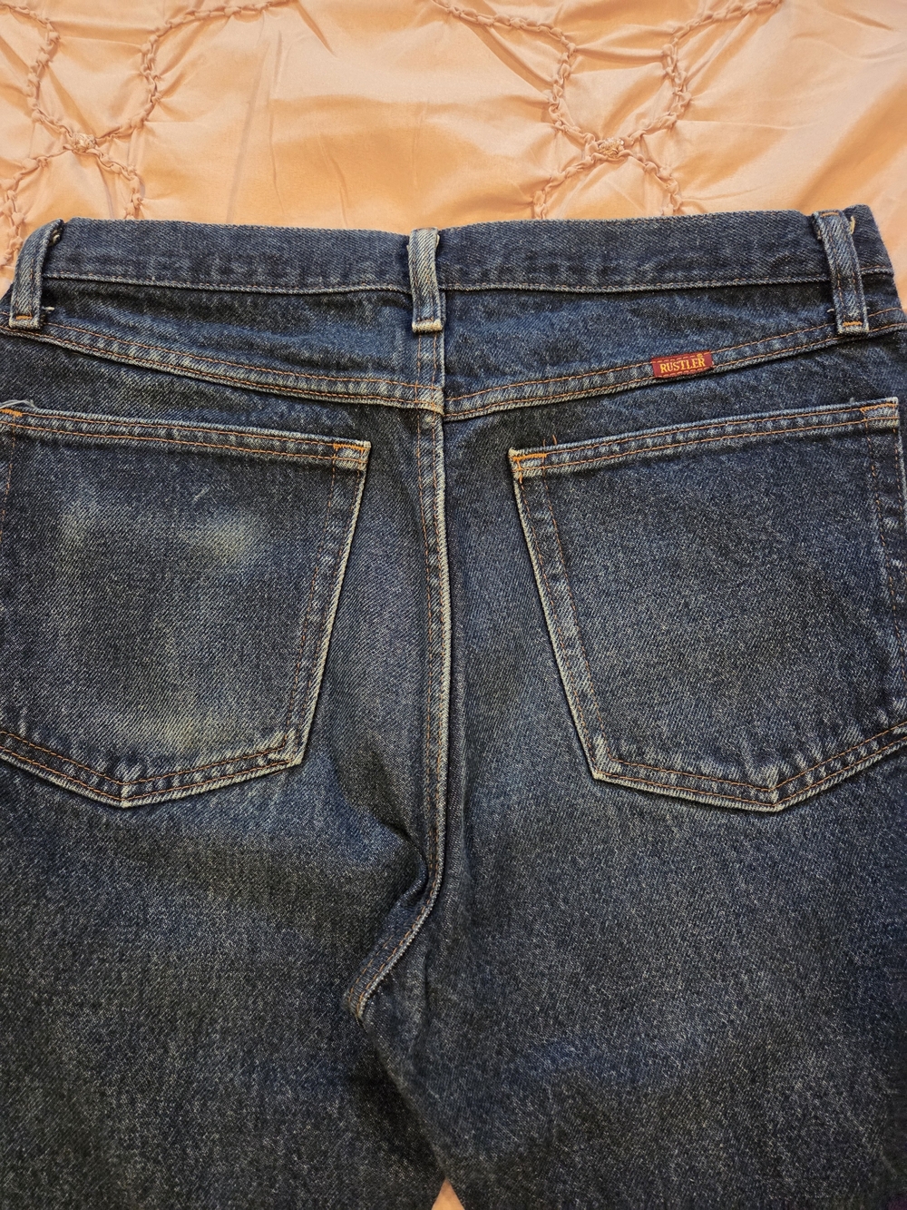 Vintage Rustler Jeans Dark Blue Straight-Leg Jeans